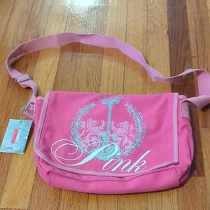 PINK Victoria's Secret Crossbody Bag - Pink with Silver Accents
